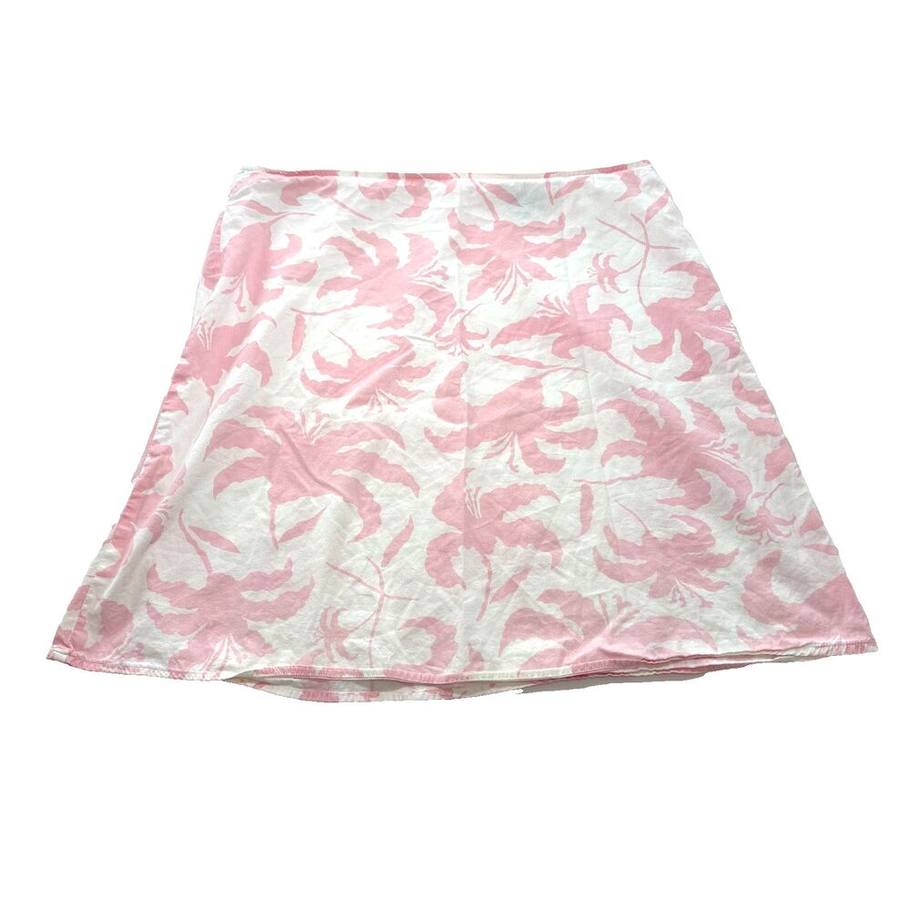 Eyeshadow Skirt Vintage Y2K Floral Midi Orchid Tropical Flower Pink Preppy 13/14